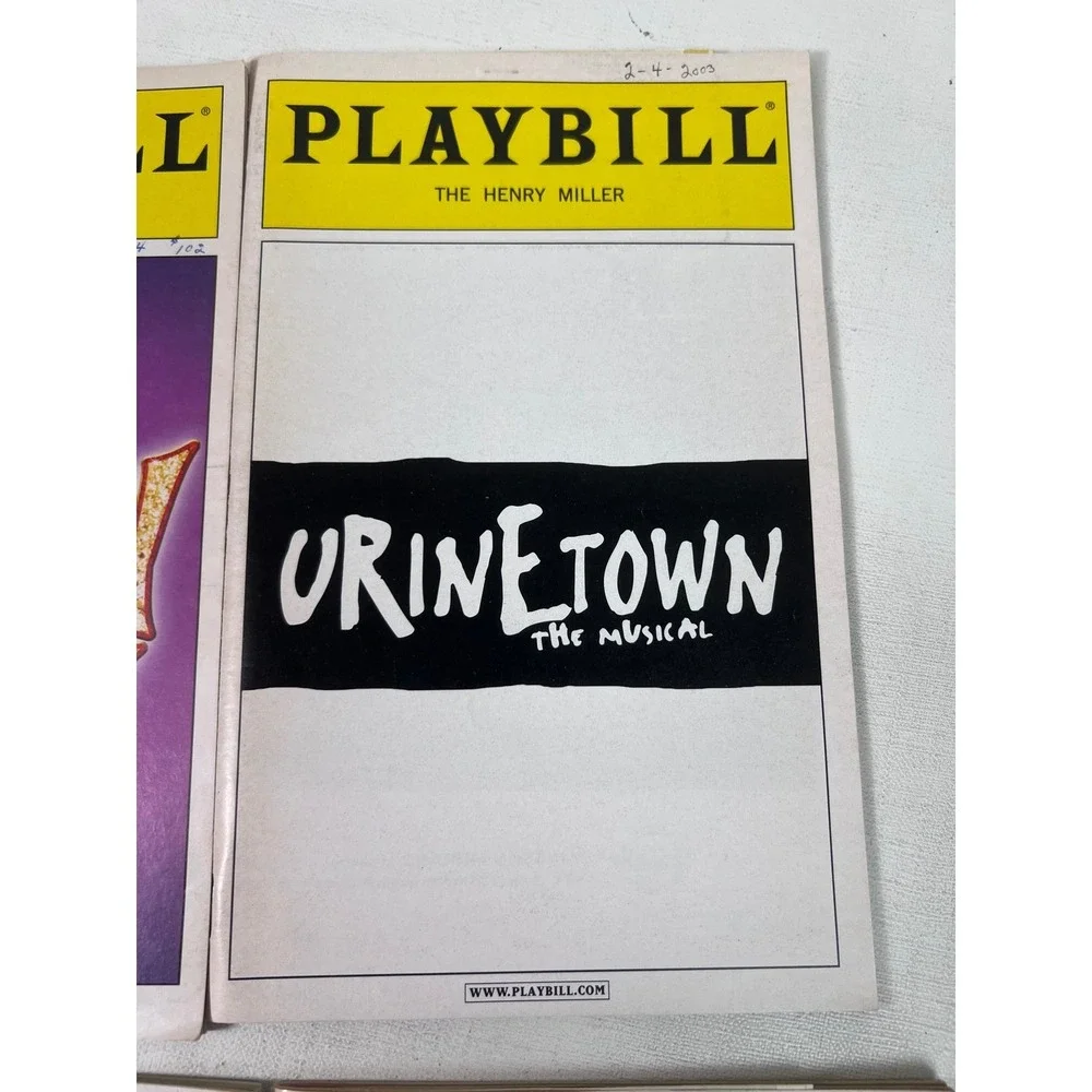 Vintage Broadway Playbill Collection Dirty Blonde Producers Urinetown Tickets‎